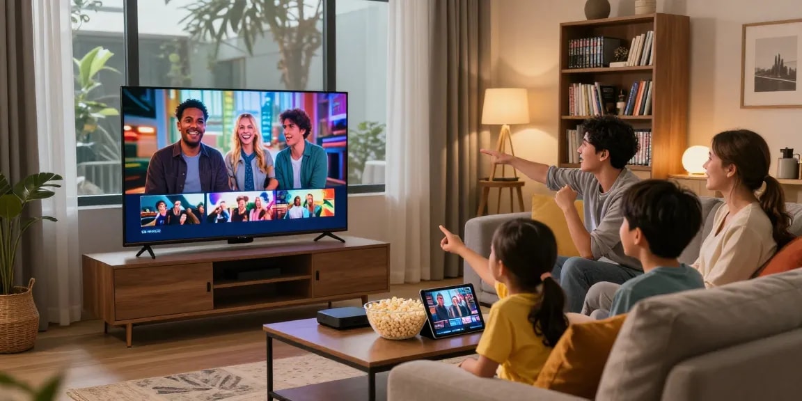 Profitez de l'expérience Atlas pro ontv avec des films et des séries dans un salon convivial.