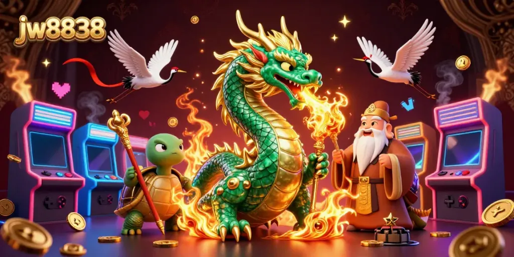 Experience the dragon's gold flames while playing at jw8838, the leading online casino.