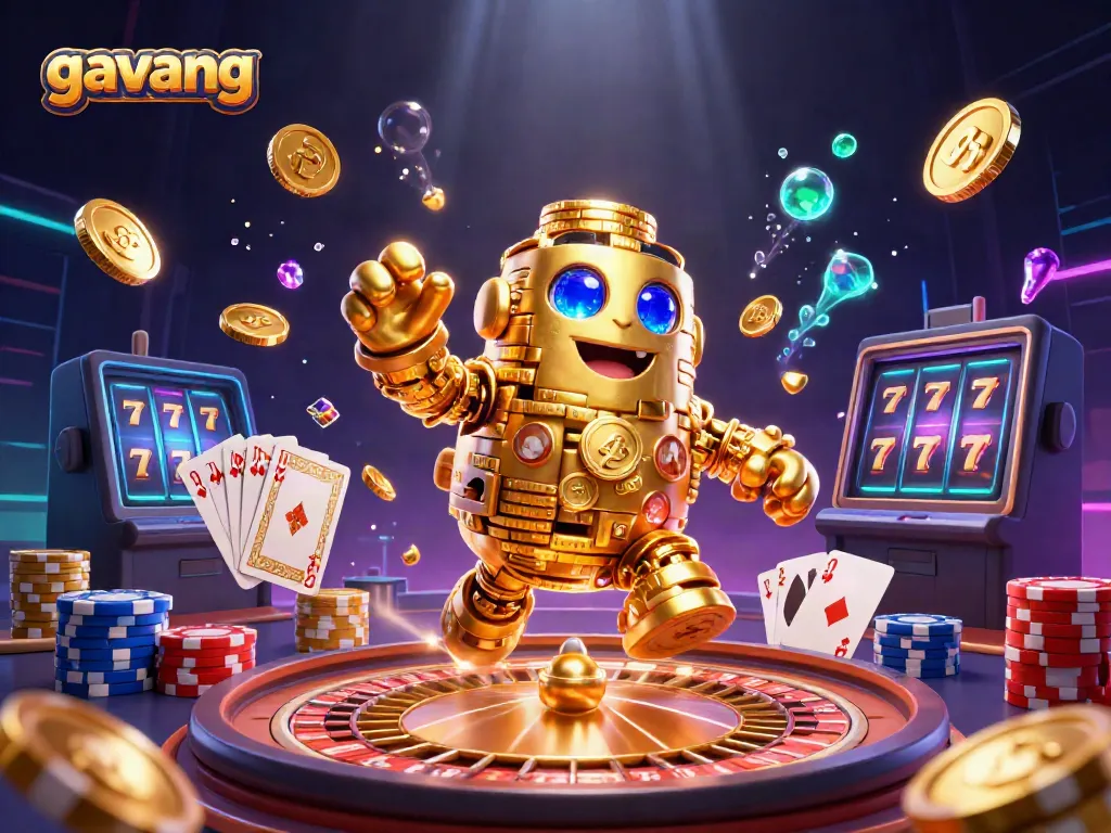 Experience the thrill of gambling with gavang featuring a golden golem, casino elements, and dynamic gameplay.