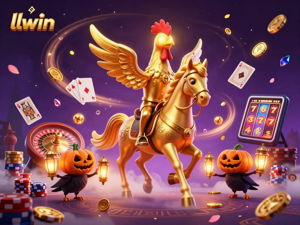 Experience thrilling action with llwin in a dynamic, illuminated casino scene filled with vibrant game elements.