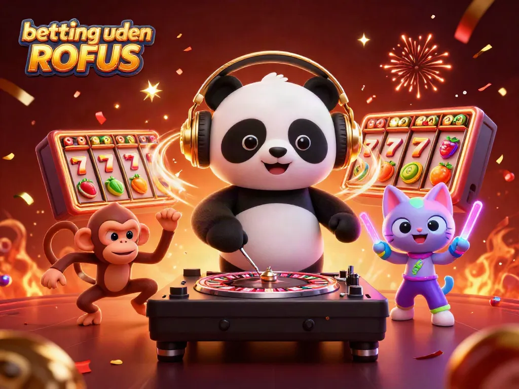 Experience betting uden ROFUS with thrilling slot action and vibrant casino characters in a colorful celebration.