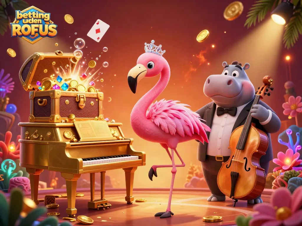 Engage in thrilling betting uden ROFUS with colorful 3D casino characters and dynamic elements.