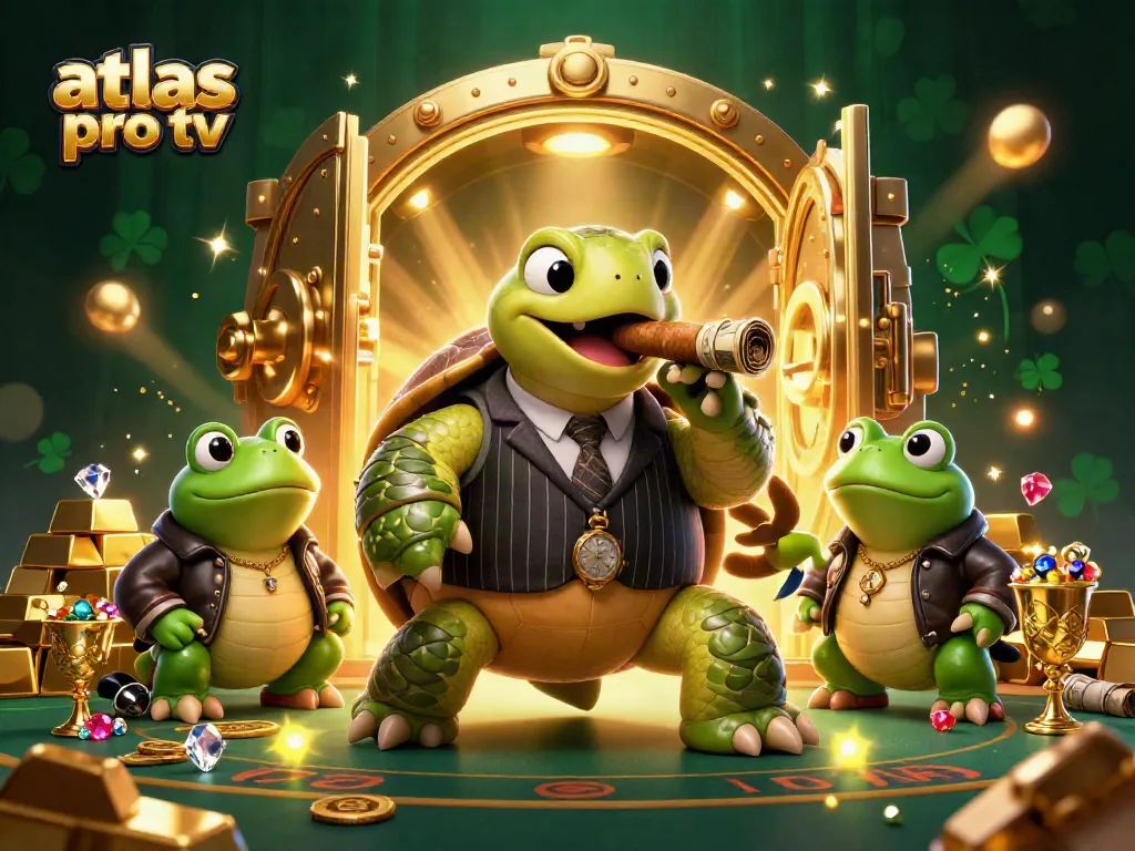 Plongez dans l'univers d'atlas pro tv avec une scène dynamique de casino remplie d'action.