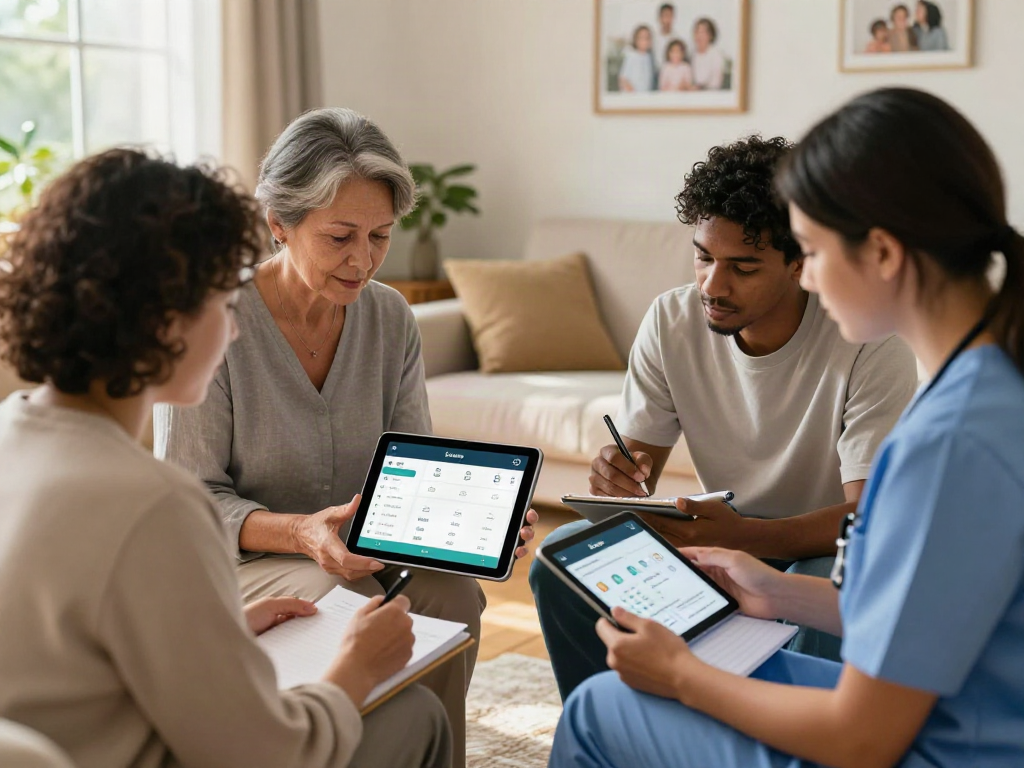 Coordinations d'aidants familiaux autour d'une application, organisation aidant familial.