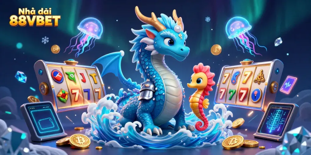 Engage with thrilling slots at Nhà cái 88VBET featuring vibrant colors, 3D cartoon characters, and rich casino elements.